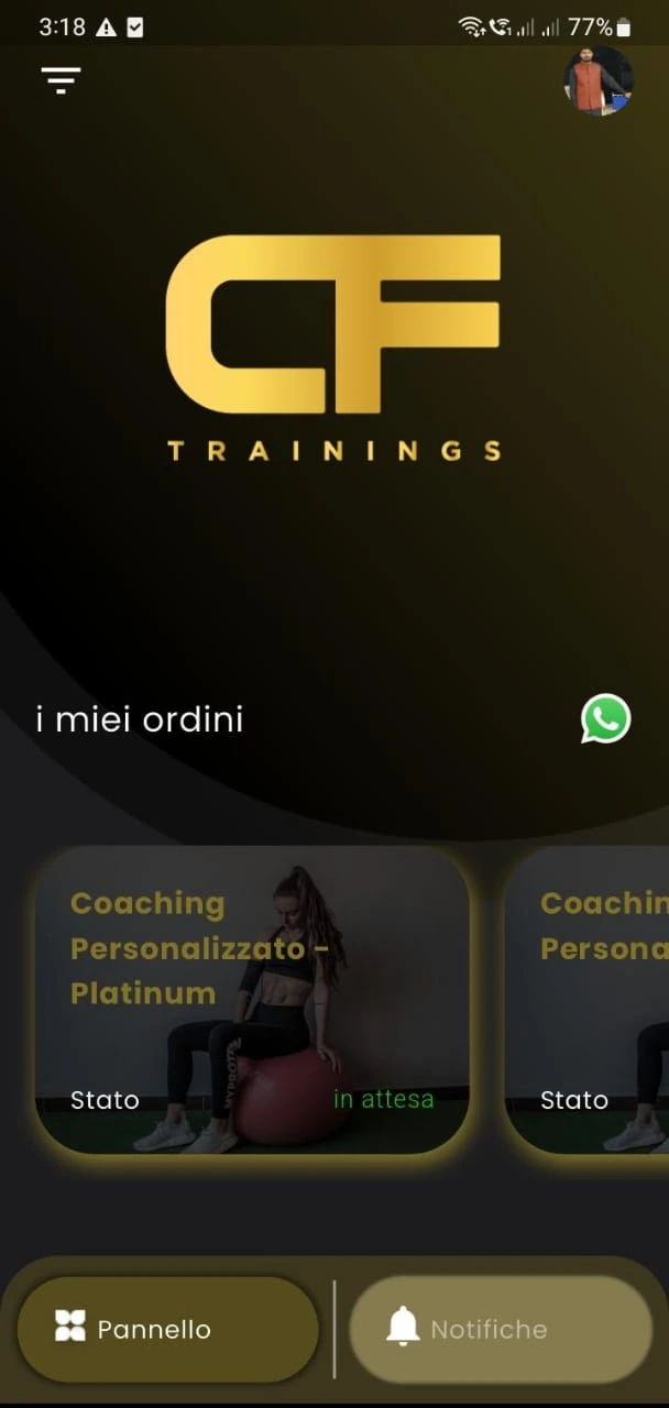 Chiara Fazzini branded fitness app built with Trainiza white label platform