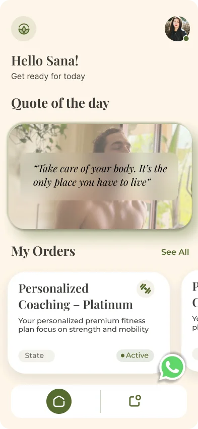 Francesco Sforza branded personal training app built with Trainiza white label